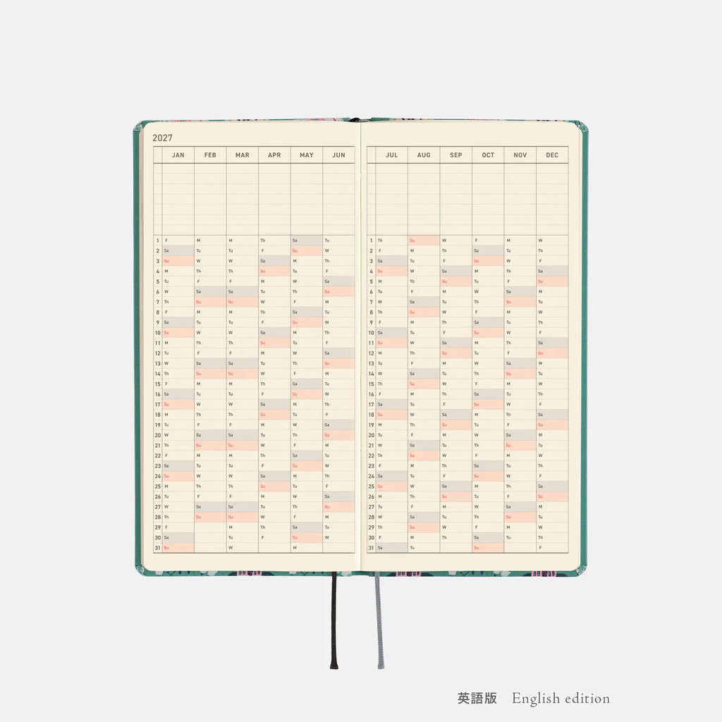 Hobonichi Techo 2027 Weeks Yumi Kitagishi: White Cat Wallpaper