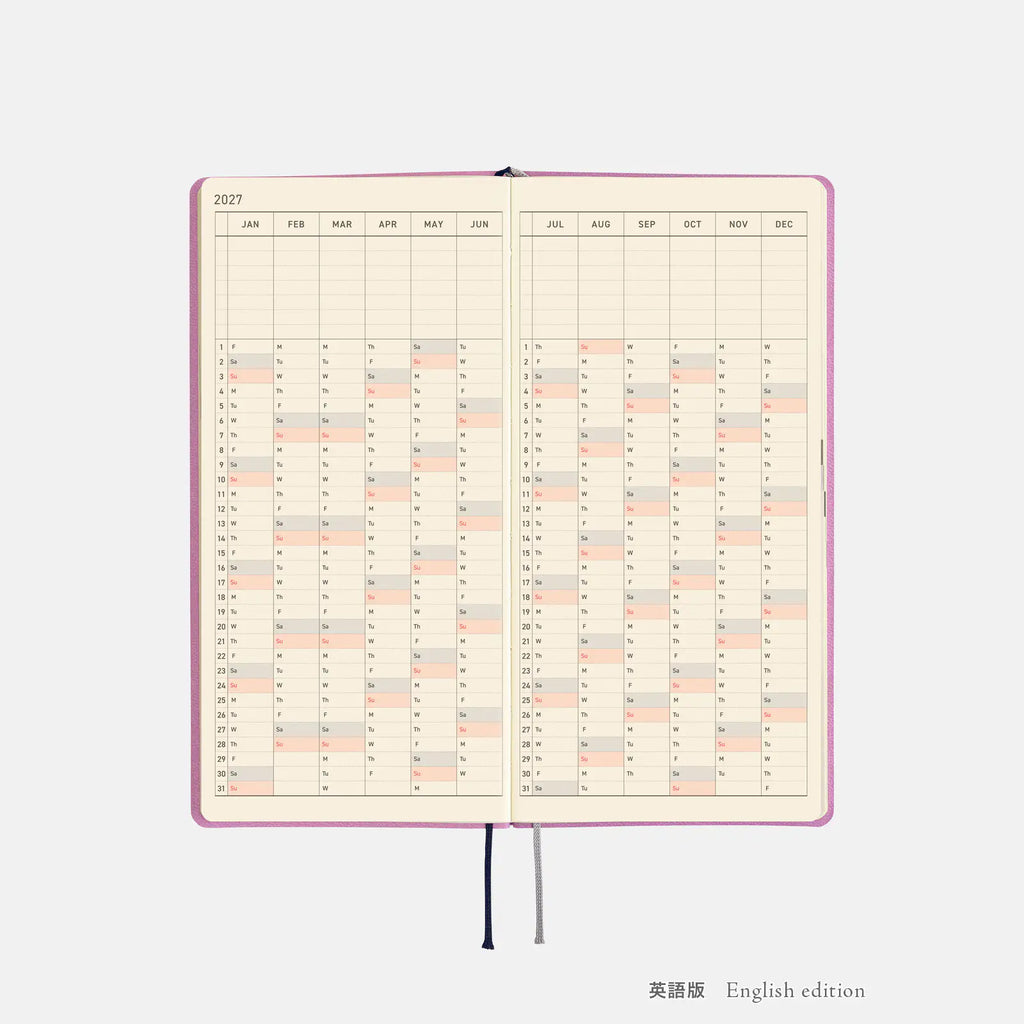 Hobonichi Techo 2027 Weeks Smooth: Lavender Milk
