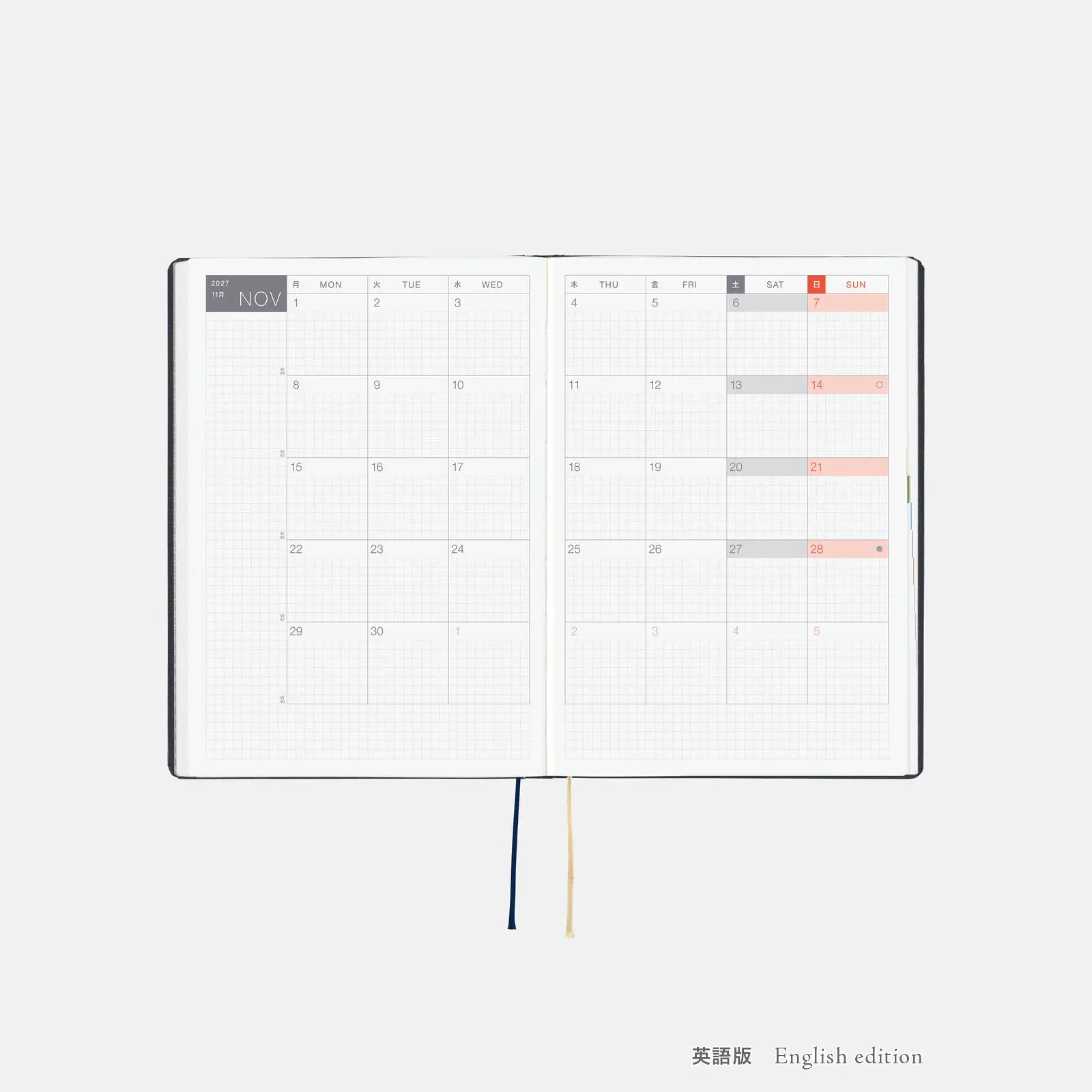 Hobonichi Techo 2027 HON A5 Slash (Navy)