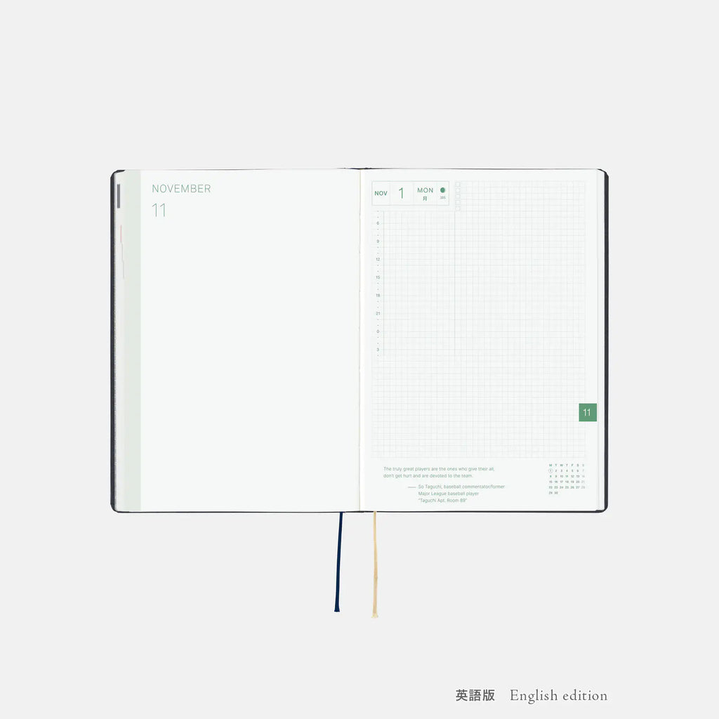 Hobonichi Techo 2027 HON A5 Slash (Navy)
