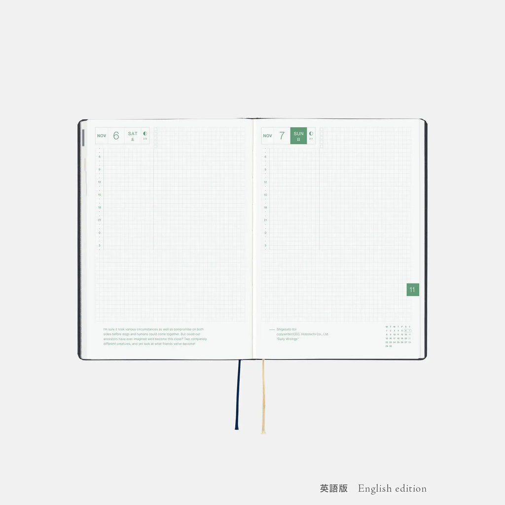 Hobonichi Techo 2027 HON A5 Slash (Navy)