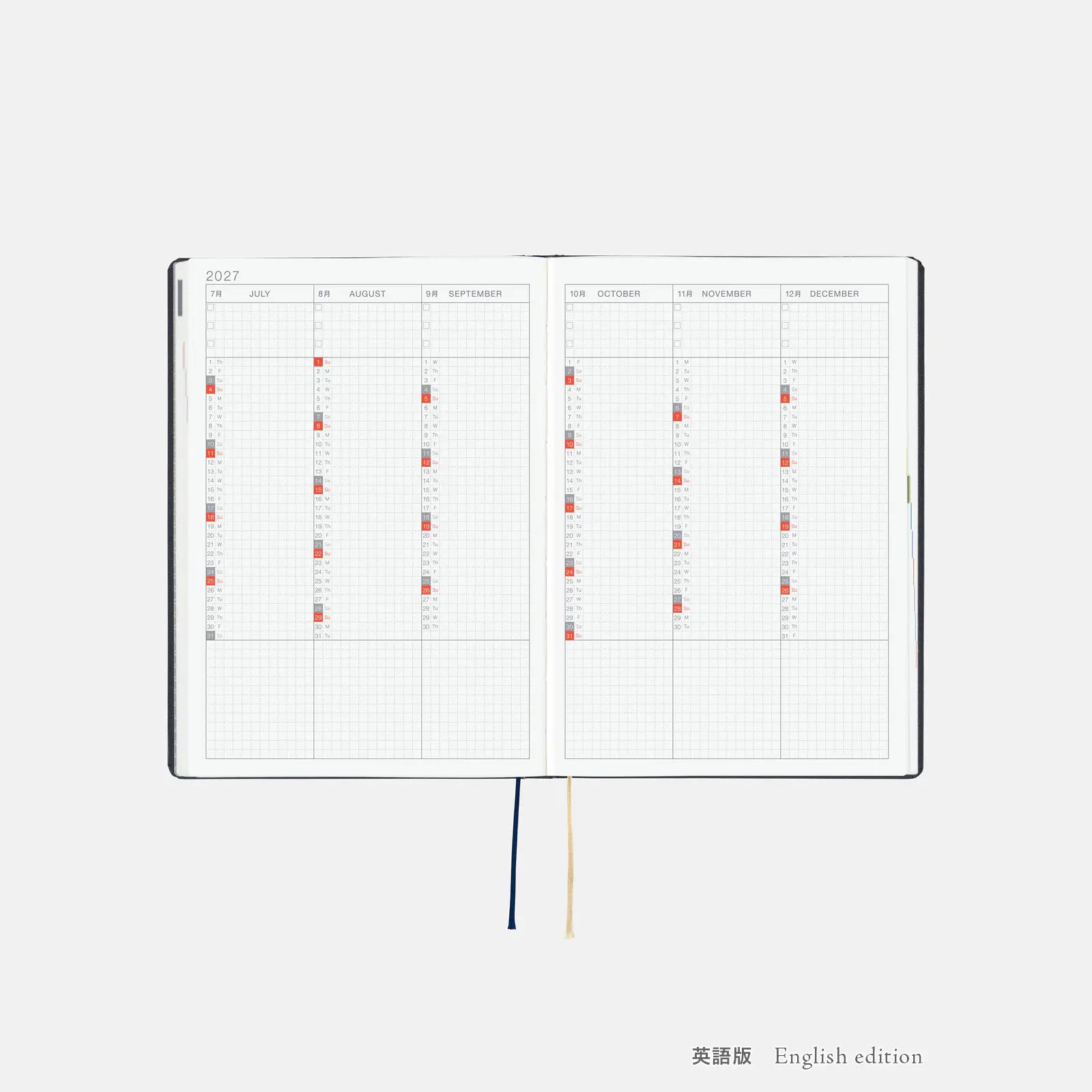 Hobonichi Techo 2027 HON A5 Slash (Navy)