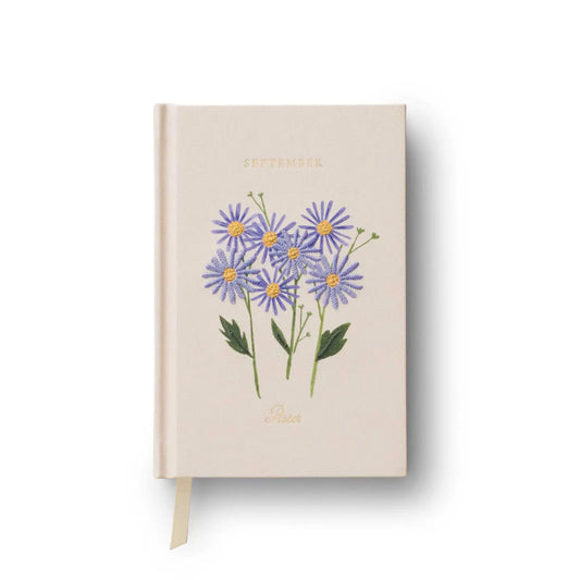 September Birth Month Mini Embroidered Journal