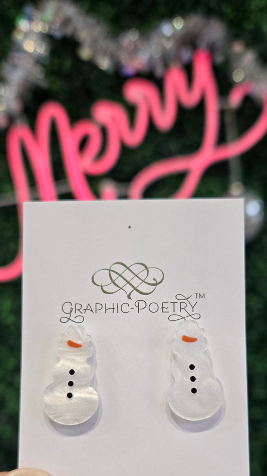 Snowman Earrings