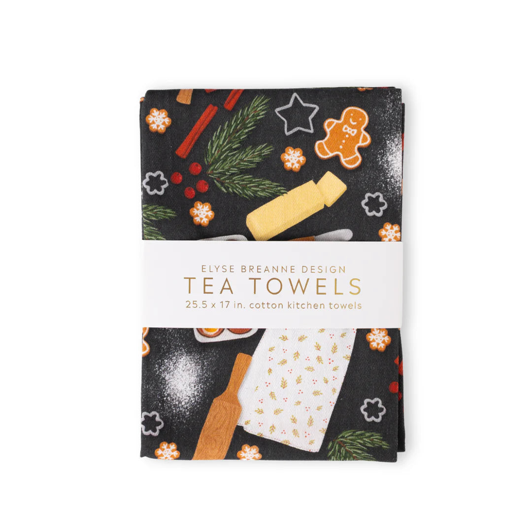 Holiday Baking Tea Towels- Pack of 2