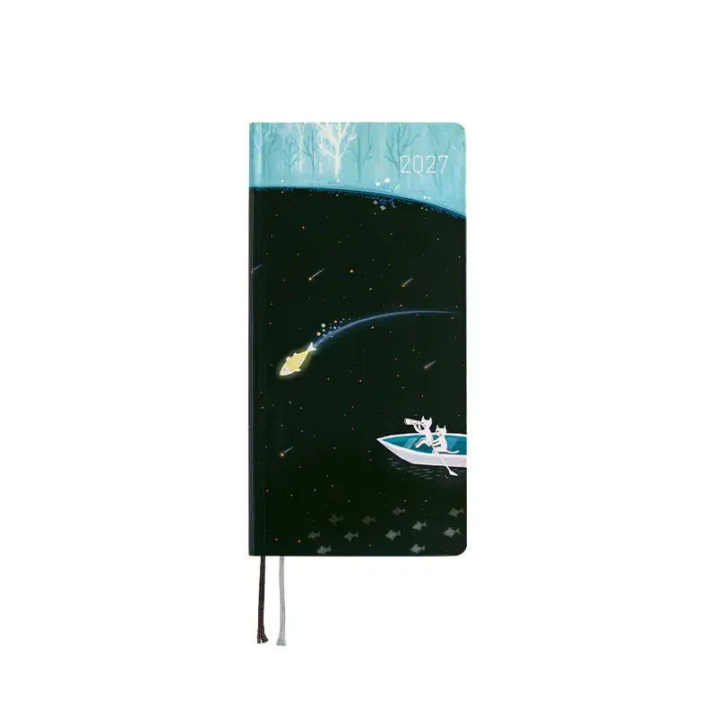 Hobonichi Techo 2027 Weeks Hiroko Kubota: Meteor Shower in the Light Blue Forest