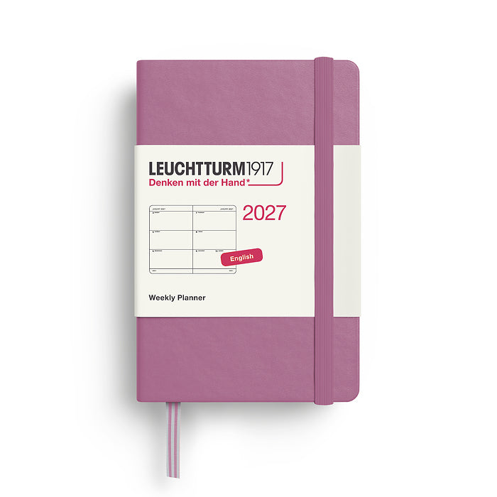 Leuchtturm1917 A6 Pocket Weekly Planner 2027- Dusty Rose
