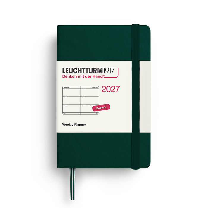 Leuchtturm1917 A7 Mini Weekly Planner 2027- Forest Green