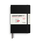 Leuchtturm1917 A5 Medium Weekly Planner & Notebook 2027- Black