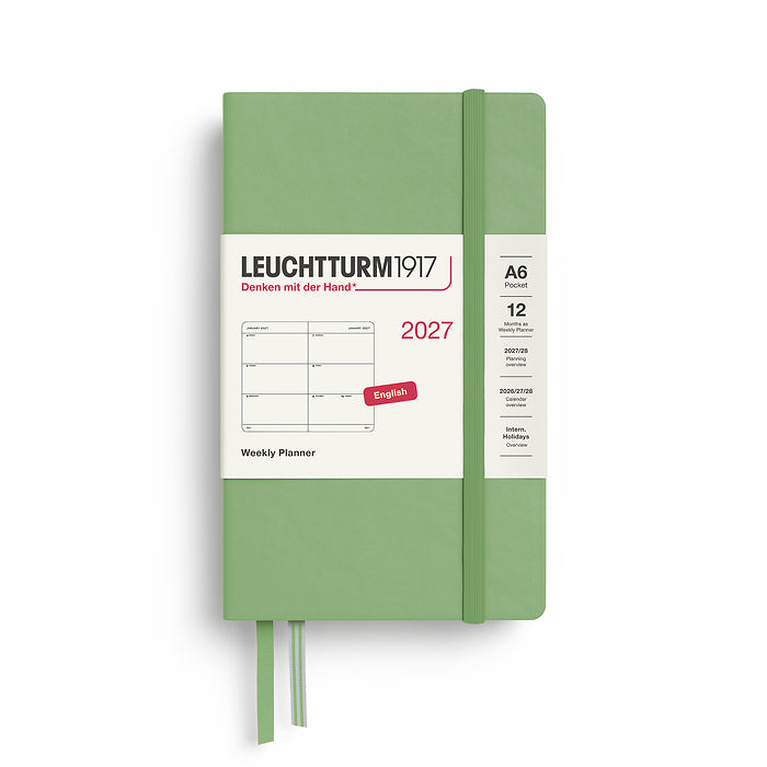 Leuchtturm1917 A6 Pocket Weekly Planner 2027- Sage