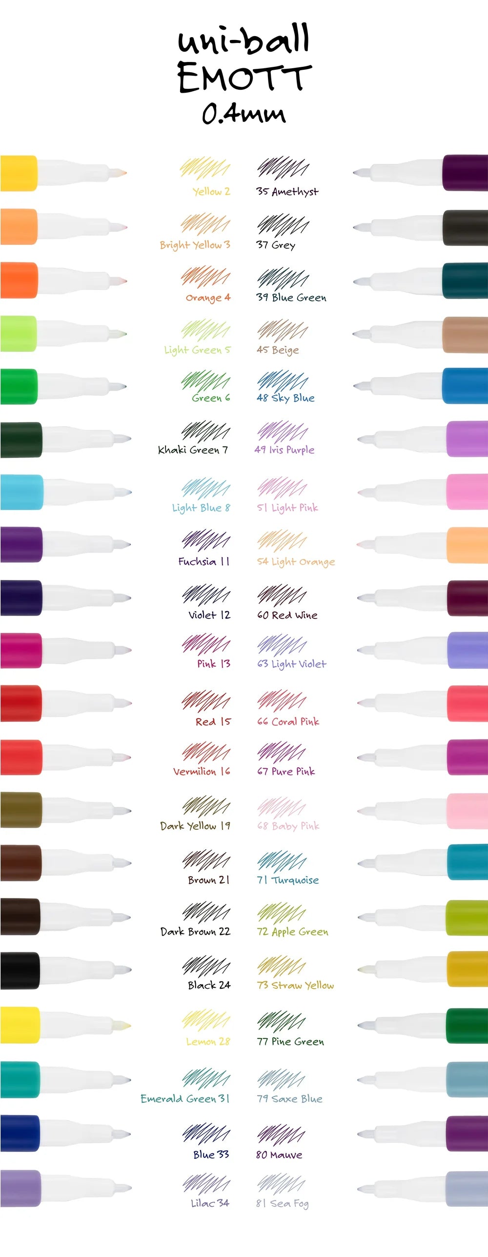 uni EMOTT Fine Line Marker- Single