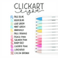 CLiCKART Retractable Felt Tip Marker