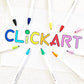 CLiCKART Retractable Felt Tip Marker