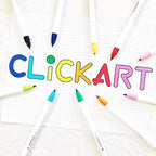 CLiCKART Retractable Felt Tip Marker
