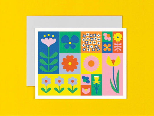 Flowerblock Blank Card