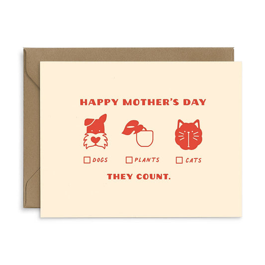 They Count Mother's Day Greeting Card