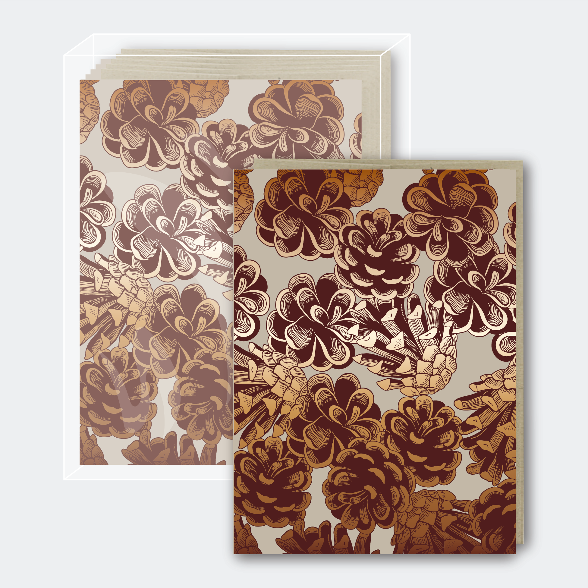 Copper Foil Pinecones- Box Set of 10