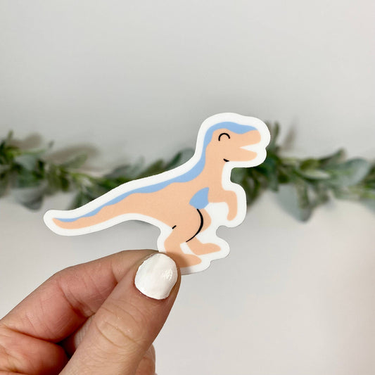 Cute Orange Dinosaur Sticker