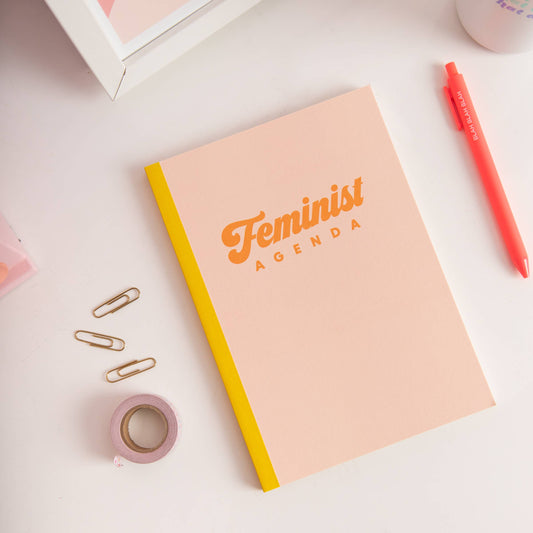 Feminist Agenda Peach Notebook
