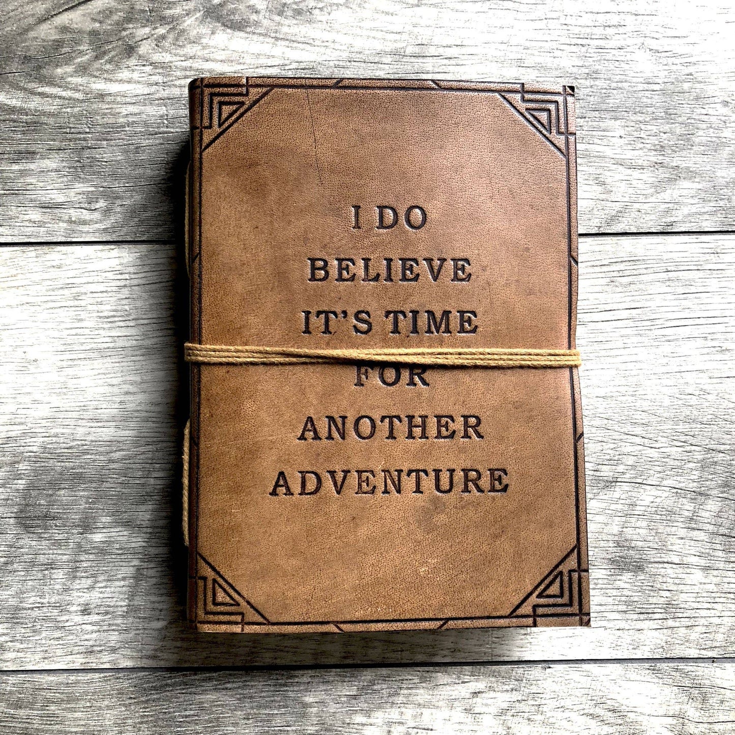 Another Adventure Quote Leather Journal