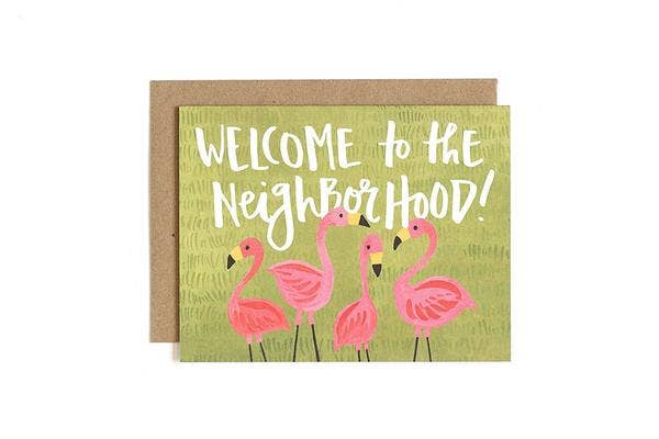 Flamingo Neighborhood Greeting Card