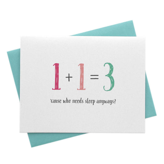 Baby Math Funny New Parents Card