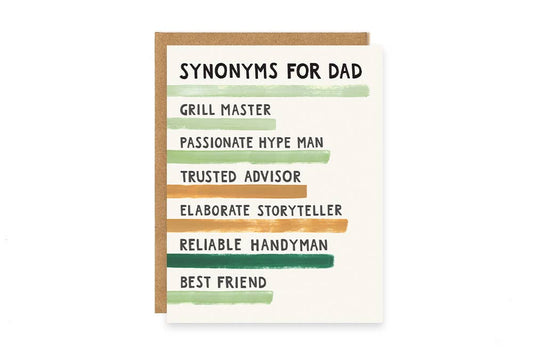 Father's Day Synonyms Card