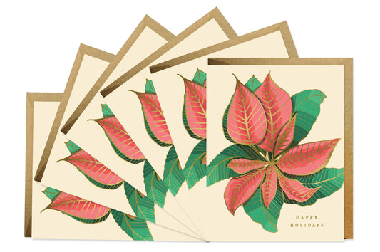 Nouveau Poinsettia Boxed Set of 6