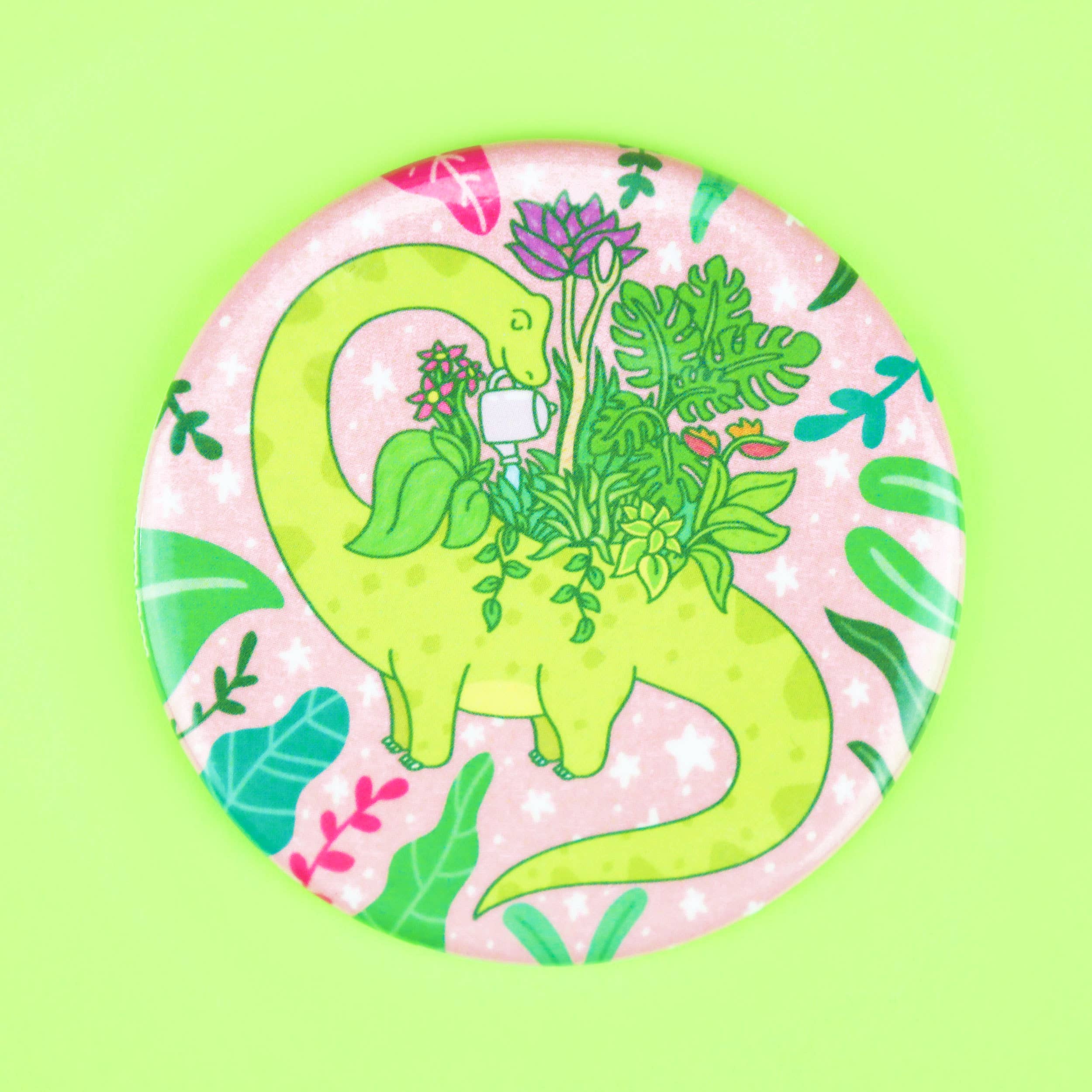 Dinosaur Gardening Fridge Magnet