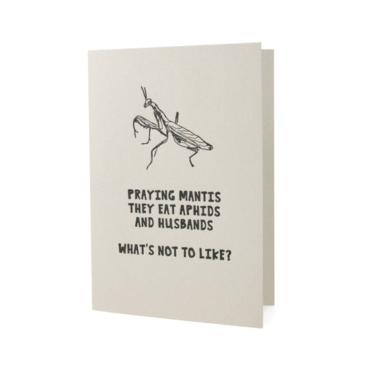 Praying Mantis Letterpress Card