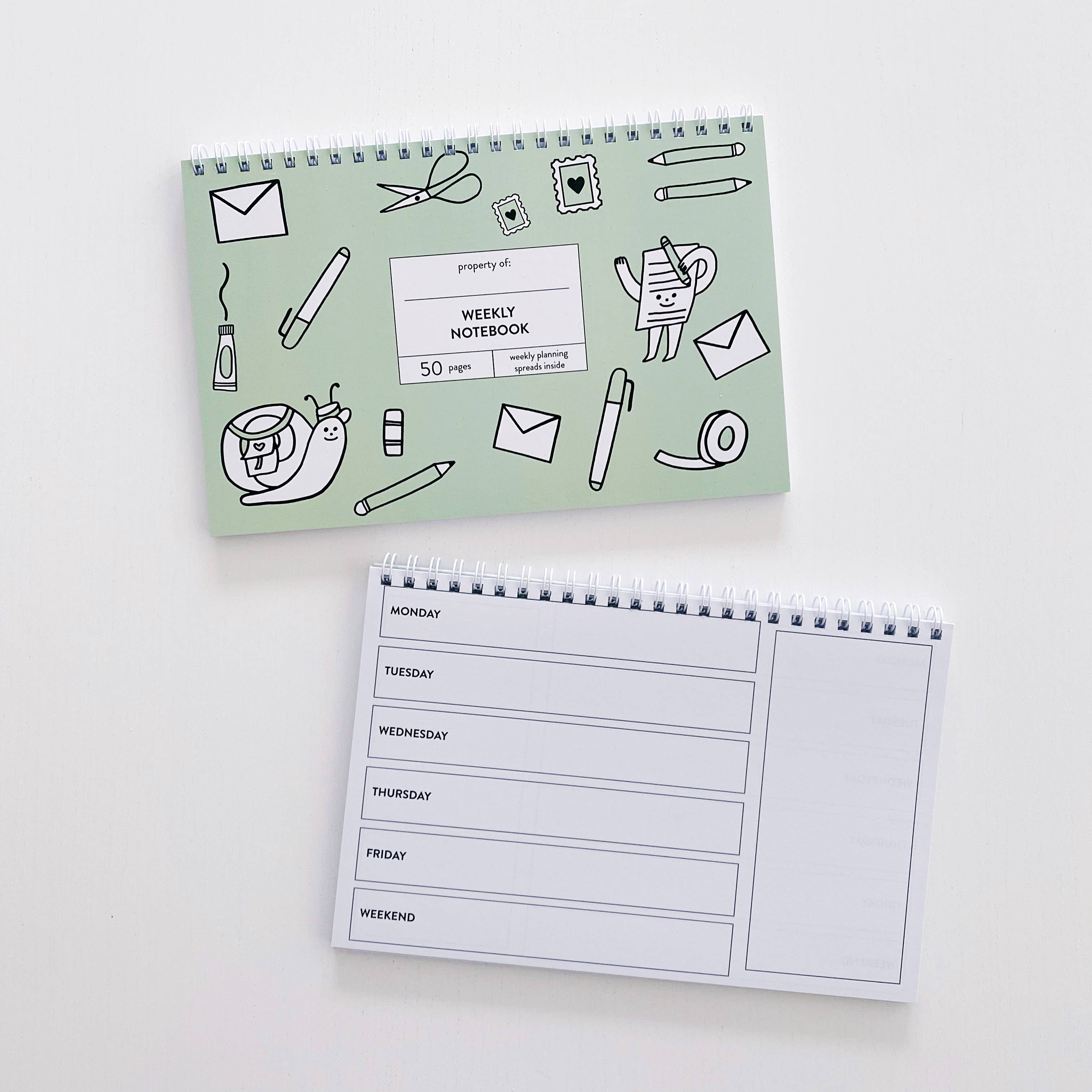 Mint Doodles Weekly Planner