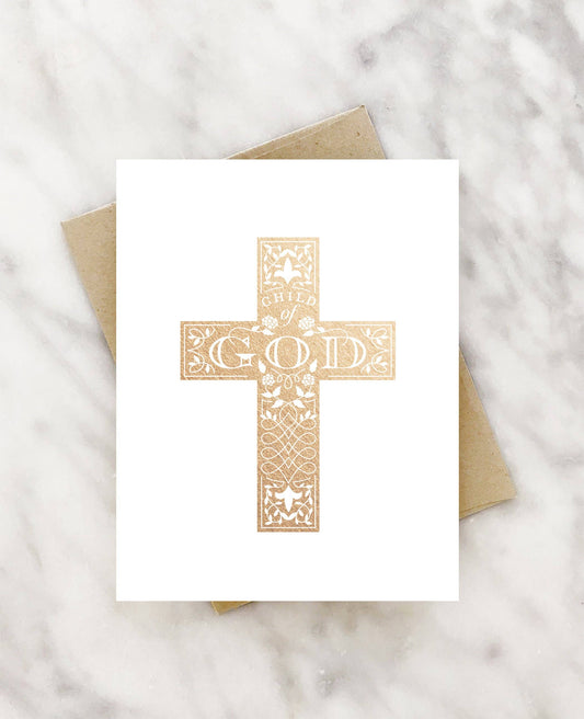 child of God baptism/communion card