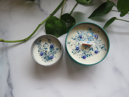 Evil Eye Candle (Lavender & White Sage)