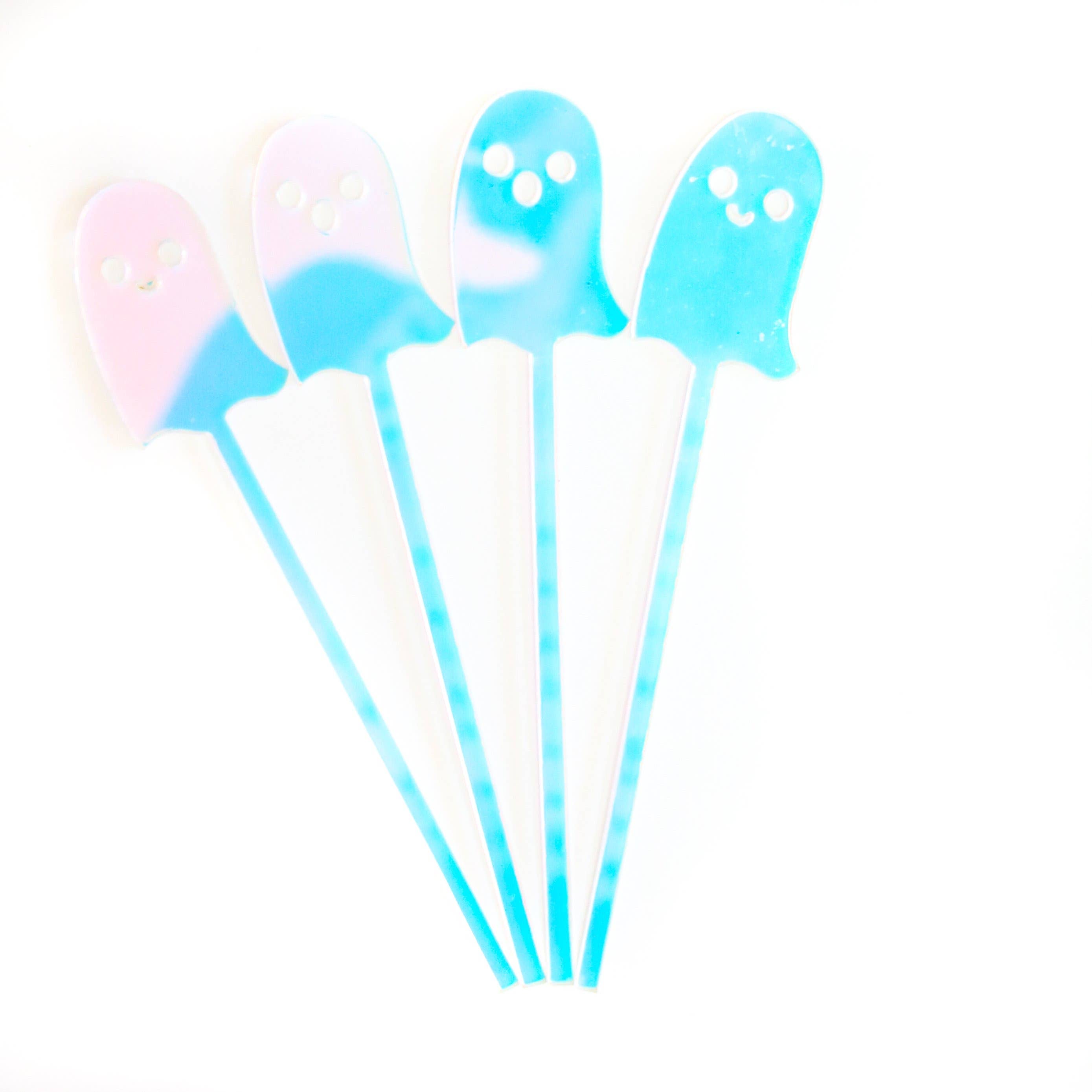 Iridescent Ghost Drink Stirrer - Single