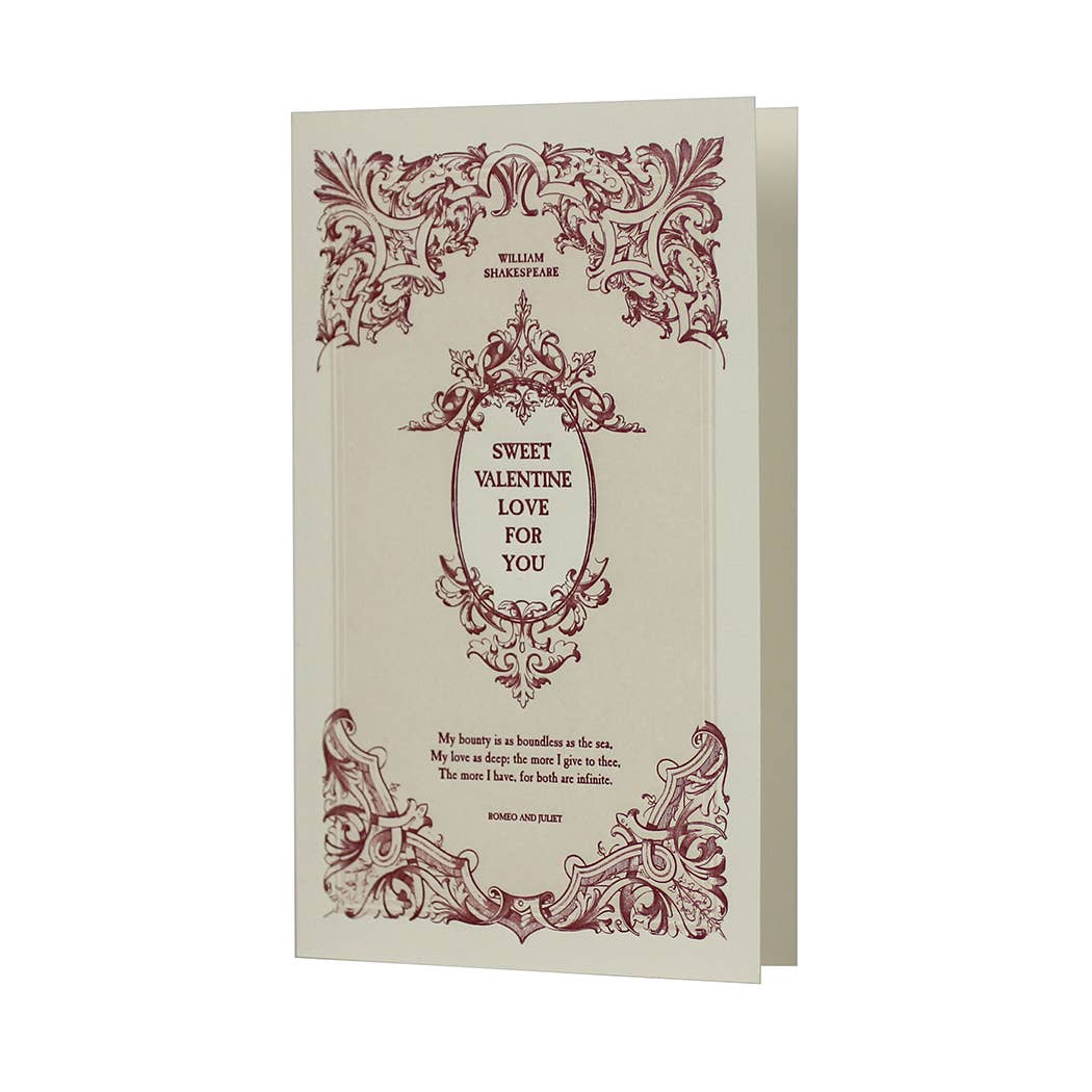 Sweet Valentine English Lit  Card