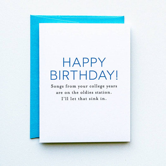 Oldies Station - Funny Birthday Card