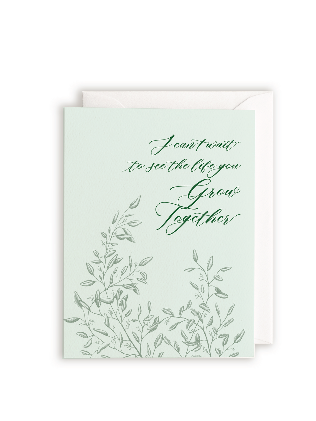 Can't Wait to See Life You Grow Together Letterpress Card