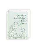 Can't Wait to See Life You Grow Together Letterpress Card