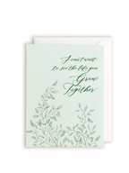 Can't Wait to See Life You Grow Together Letterpress Card