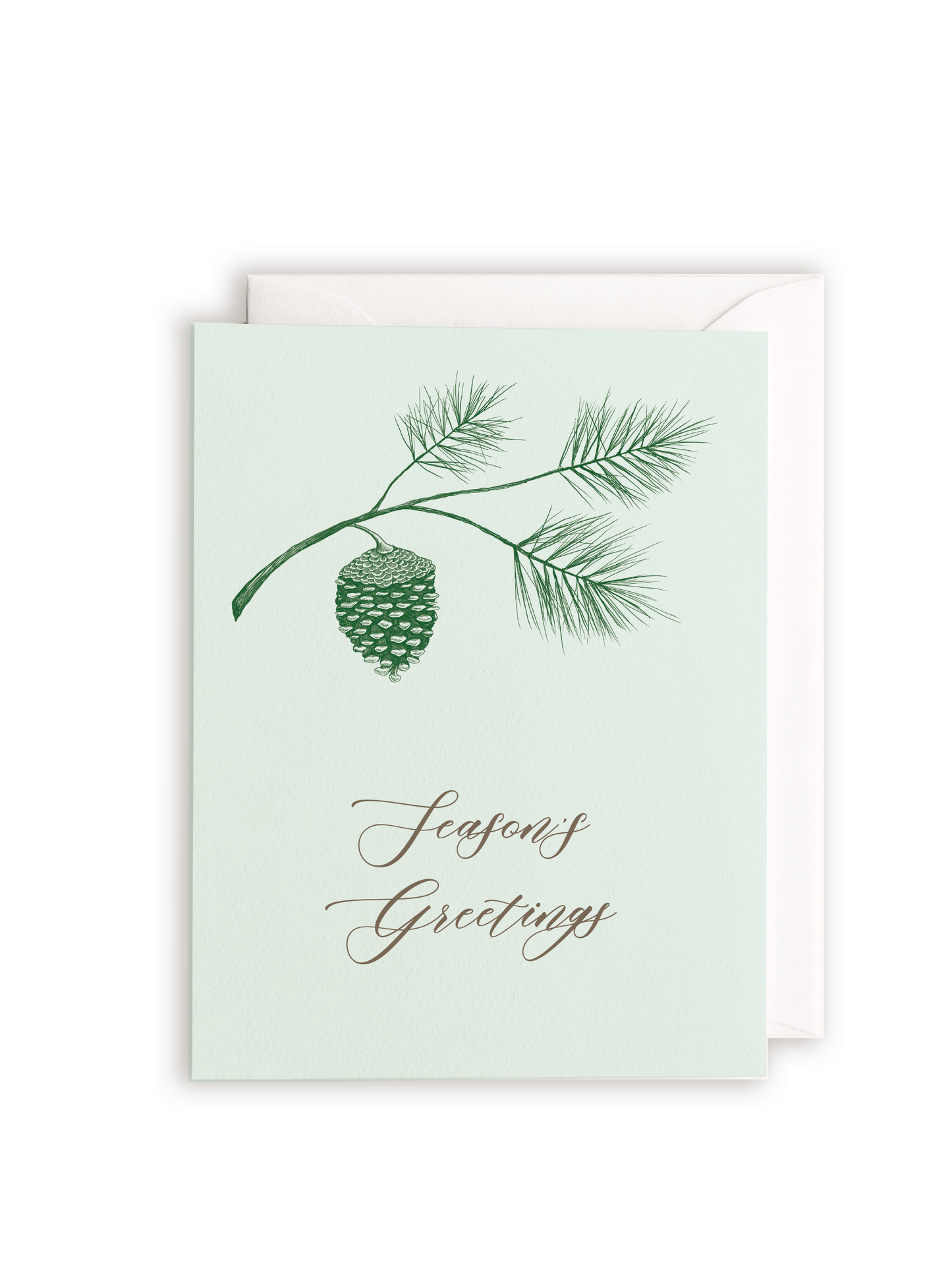 Season's Greetings Holiday Letterpress Greeting Card