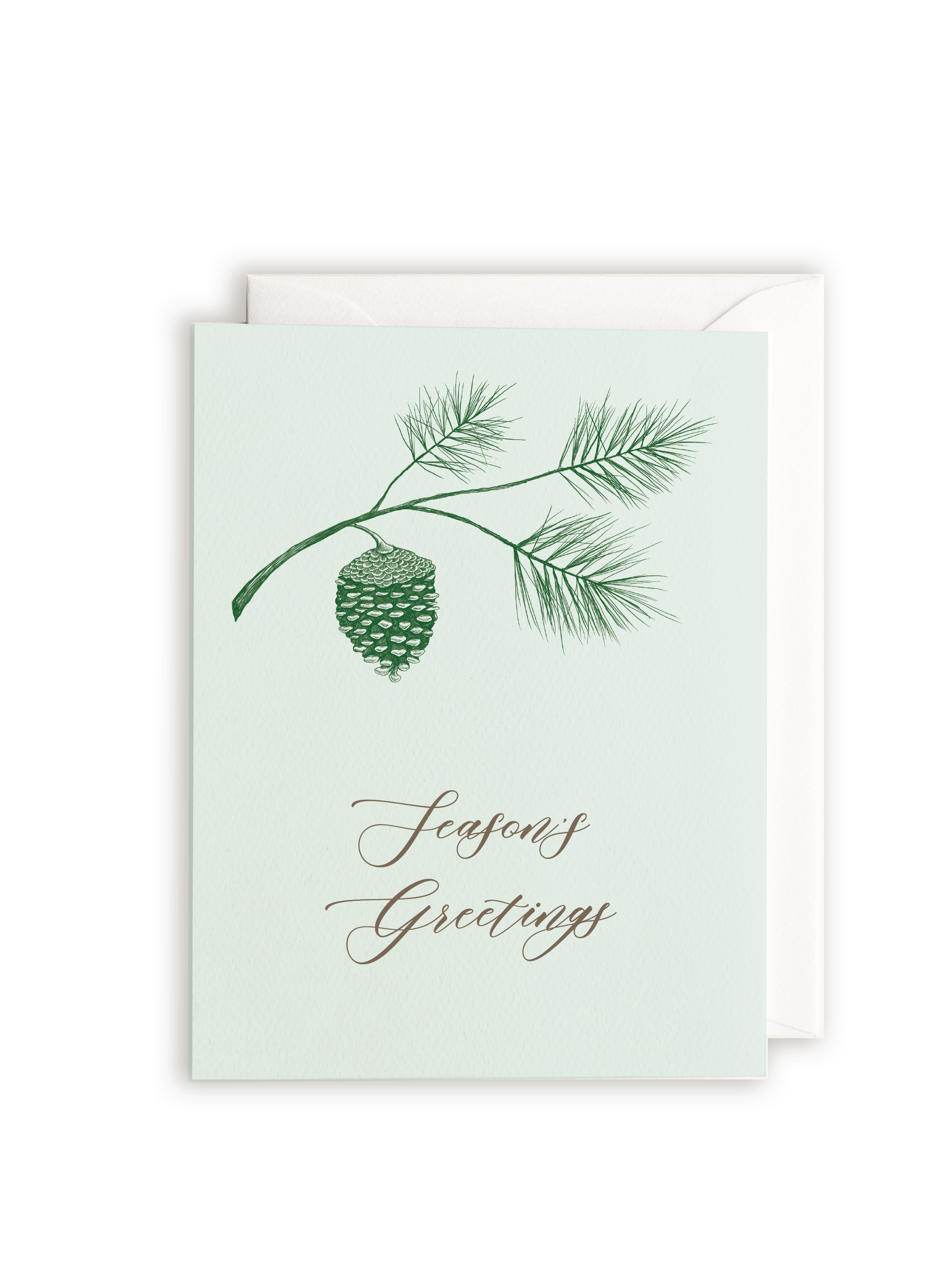 Season's Greetings Holiday Letterpress Greeting Card