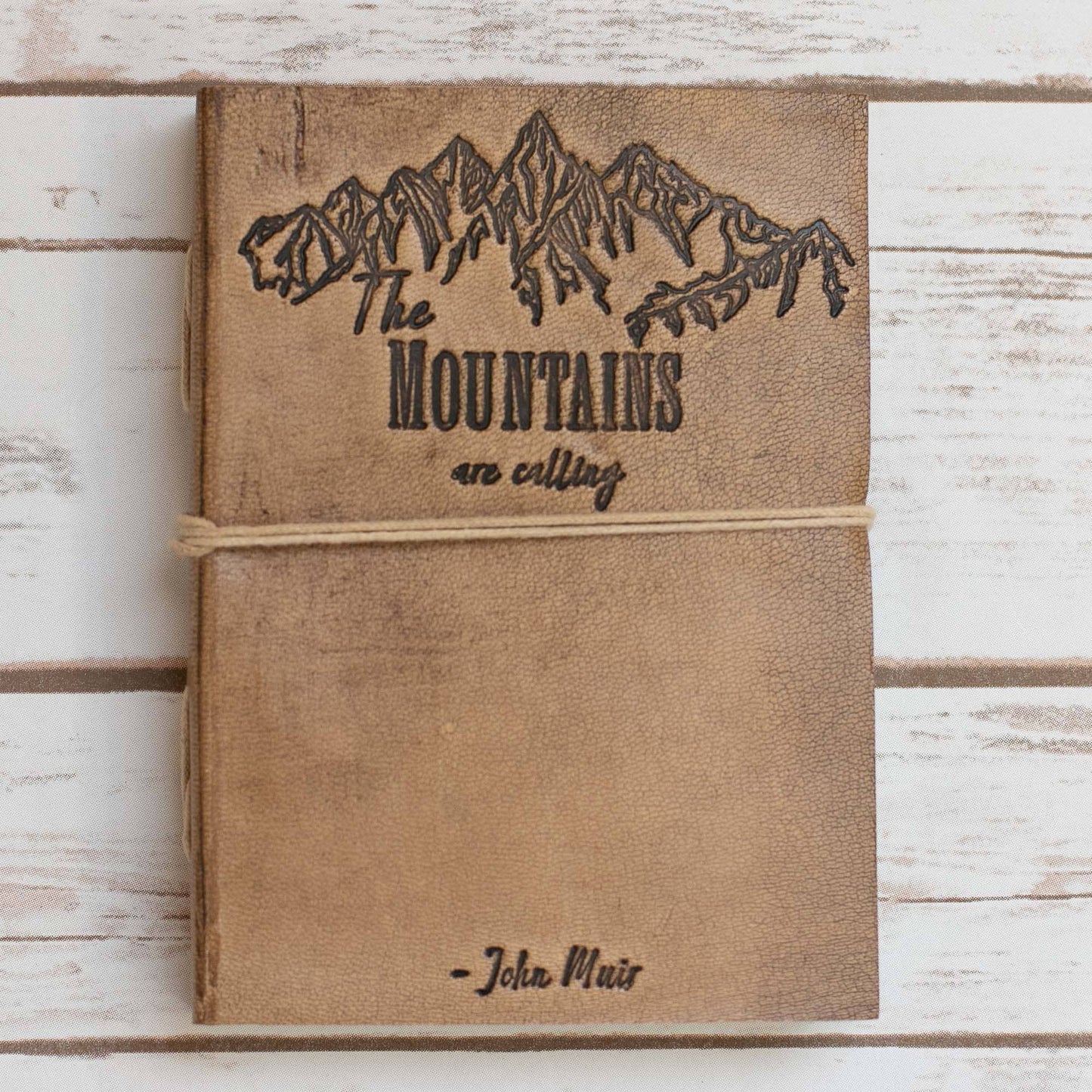 The Mountains Are Calling John Muir Quote Leather Journal