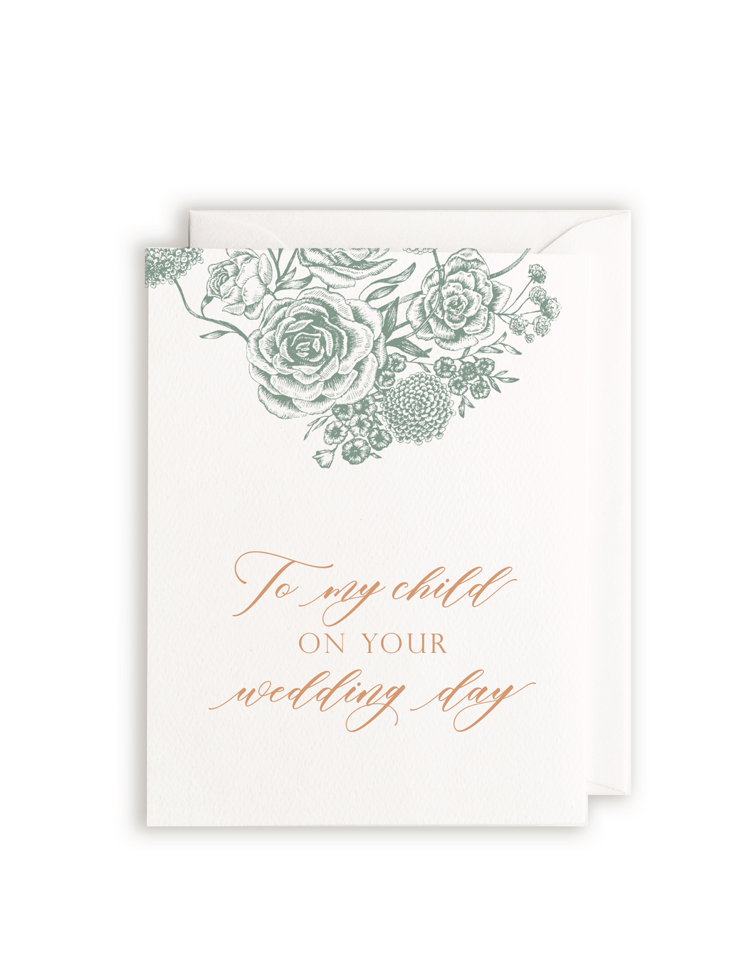 To My Child On Your Wedding Day Letterpress Card