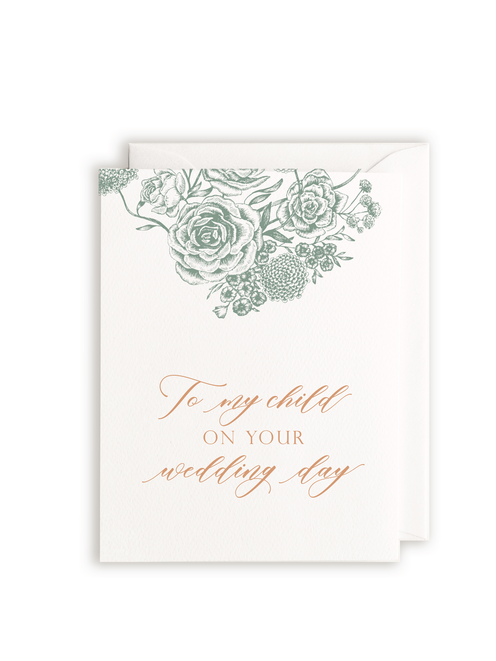 To My Child On Your Wedding Day Letterpress Card