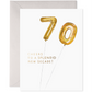 Helium 70th Birthday Greeting Card