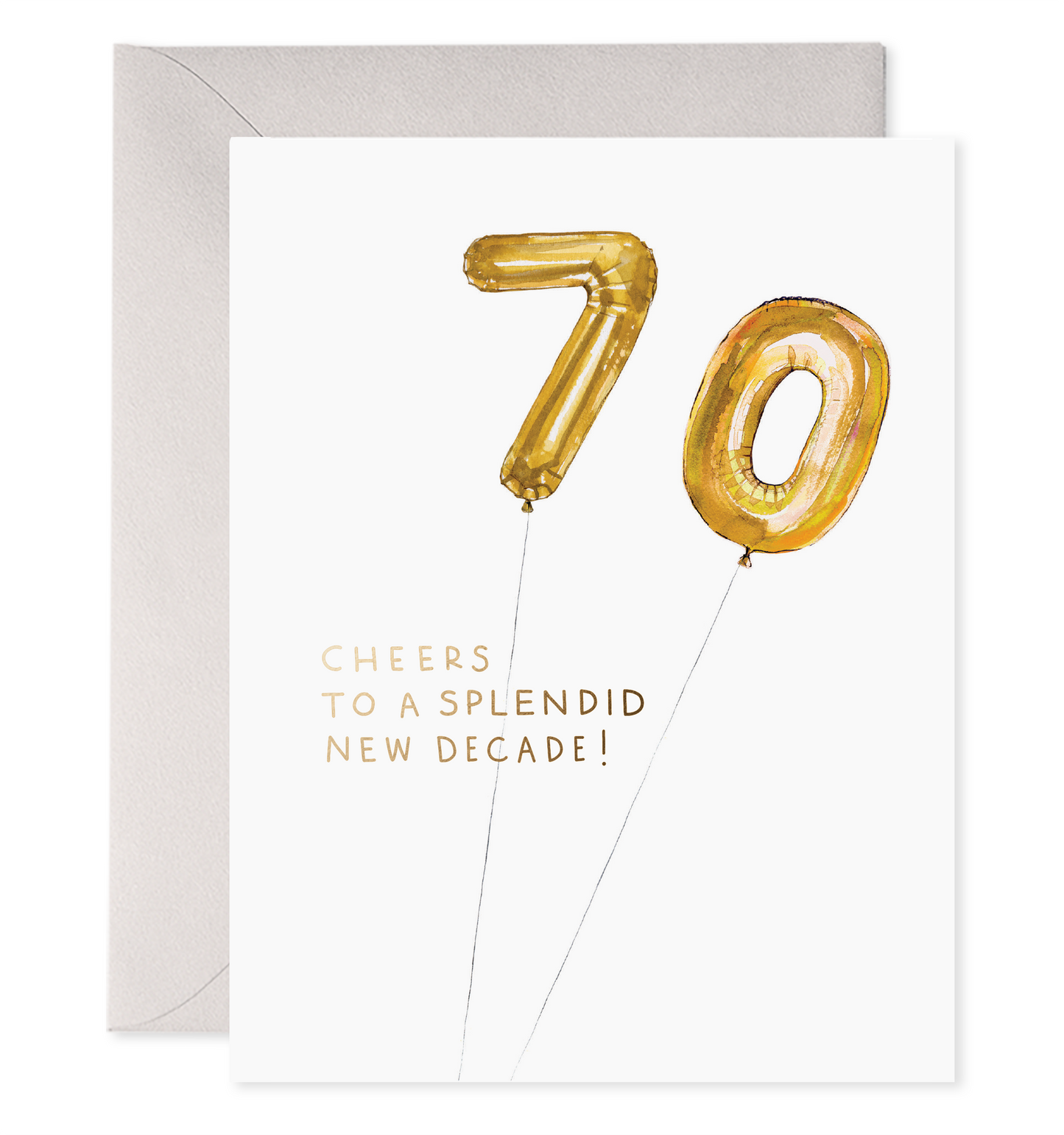 Helium 70th Birthday Greeting Card