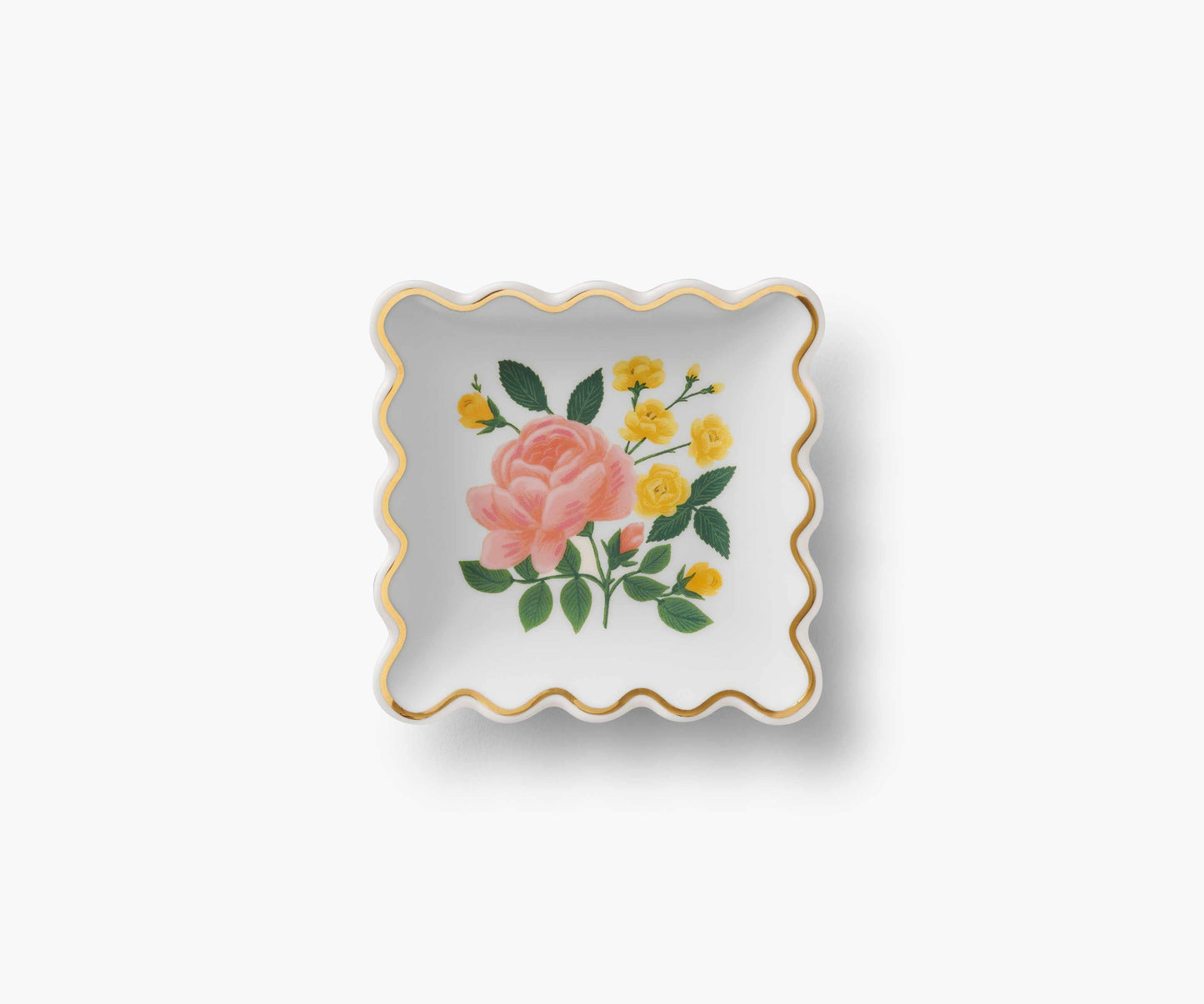 Roses Scalloped Ring Dish