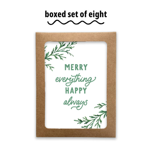 Merry Everything Happy Always Boxed Set of 8