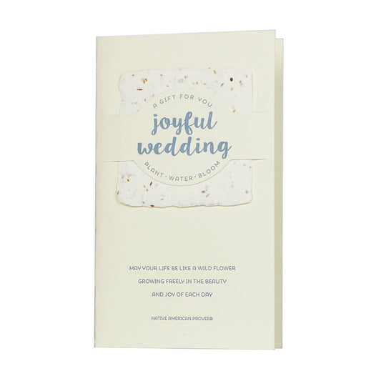Joyful Wedding Wildflower Mix Seed Letterpress Card