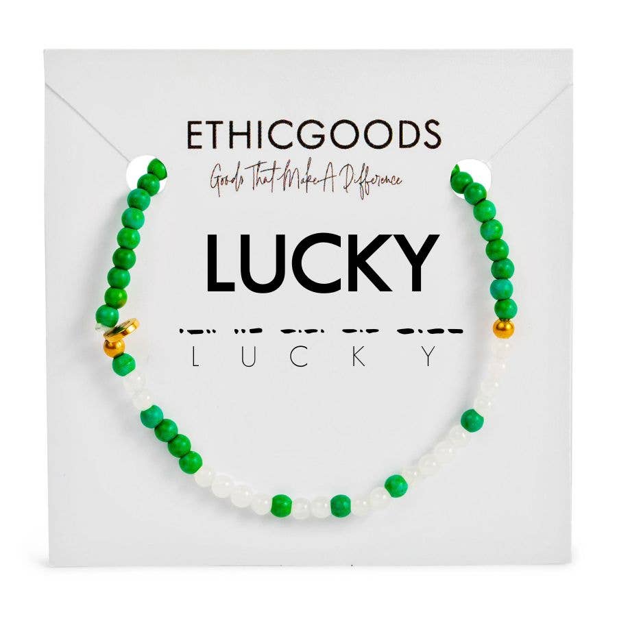Morse Code Bracelet - Lucky